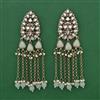 Indo Western Pearl Earring with Mehndi Plating