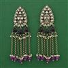 Indo Western Pearl Earring with Mehndi Plating