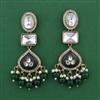 Indo Western Pearl Earring with Mehndi Plating