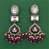 Indo Western Pearl Earring with Mehndi Plating