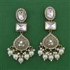 Indo Western Pearl Earring with Mehndi Plating