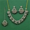 Indo Western Pearl Necklace with Mehndi Plating