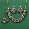 Indo Western Pearl Necklace with Mehndi Plating
