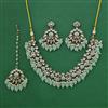 Indo Western Pearl Necklace with Mehndi Plating