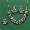 Indo Western Pearl Necklace with Mehndi Plating