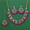 Indo Western Pearl Necklace with Mehndi Plating