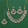 Indo Western Pearl Necklace with Mehndi Plating