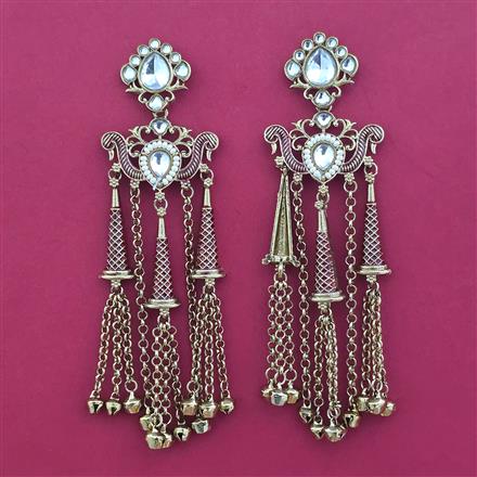 Indo Western Birds Earring with Mehndi Plating