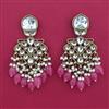 Indo Western Pearl Earring with Mehndi Plating