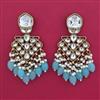 Indo Western Pearl Earring with Mehndi Plating