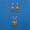 Indo Western Pearl Pendant Set with Mehndi Plating