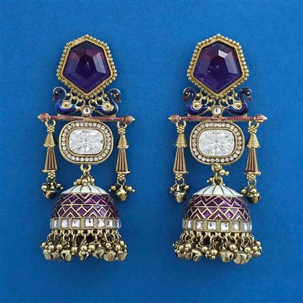 Indo Western Jhumki with Mehndi Plating
