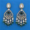 Indo Western Pearl Earring with Mehndi Plating