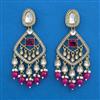 Indo Western Pearl Earring with Mehndi Plating