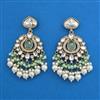 Indo Western Pearl Earring with Mehndi Plating