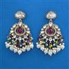 Indo Western Pearl Earring with Mehndi Plating