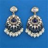 Indo Western Pearl Earring with Mehndi Plating