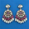 Indo Western Pearl Earring with Mehndi Plating