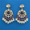 Indo Western Pearl Earring with Mehndi Plating