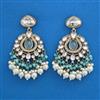 Indo Western Pearl Earring with Mehndi Plating