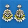 Indo Western Pearl Earring with Mehndi Plating