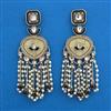 Indo Western Pearl Earring with Mehndi Plating