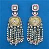 Indo Western Pearl Earring with Mehndi Plating