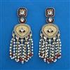 Indo Western Pearl Earring with Mehndi Plating
