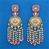 Indo Western Pearl Earring with Mehndi Plating