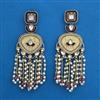 Indo Western Pearl Earring with Mehndi Plating