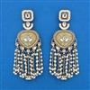 Indo Western Pearl Earring with Mehndi Plating