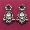 Indo Western Meenakari Earring with Mehndi Plating