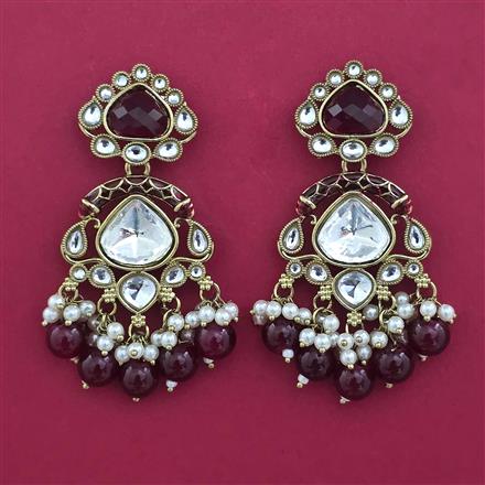 Indo Western Meenakari Earring with Mehndi Plating