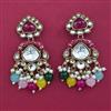 Indo Western Meenakari Earring with Mehndi Plating