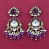 Indo Western Meenakari Earring with Mehndi Plating