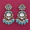 Indo Western Meenakari Earring with Mehndi Plating