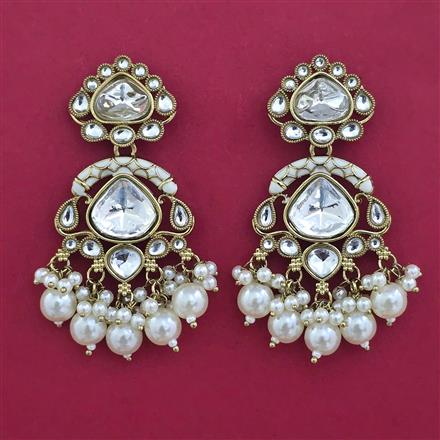 Indo Western Meenakari Earring with Mehndi Plating