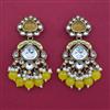 Indo Western Meenakari Earring with Mehndi Plating