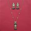 Indo Western Birds Pendant Set with Mehndi Plating