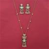 Indo Western Birds Pendant Set with Mehndi Plating