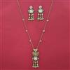 Indo Western Birds Pendant Set with Mehndi Plating