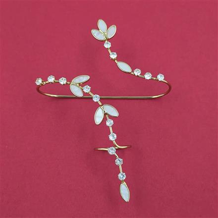Indo Western Plam Cuffring with Rhodium Plating Gold Plating Mehndi Plating