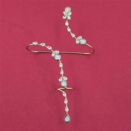 Indo Western Plam Cuffring with Rhodium Plating Gold Plating Mehndi Plating