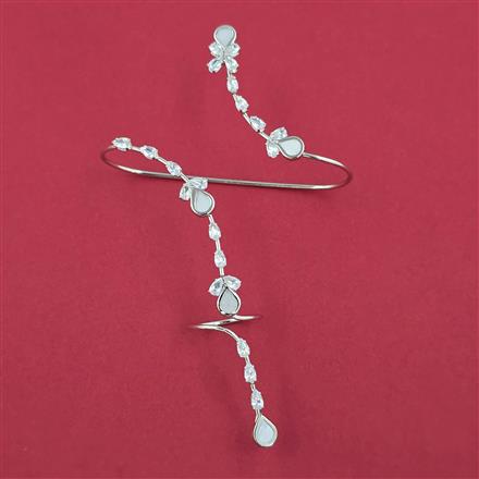 Indo Western Plam Cuffring with Rhodium Plating Gold Plating Mehndi Plating