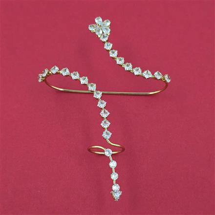 Indo Western Plam Cuffring with Rhodium Plating Gold Plating Mehndi Plating