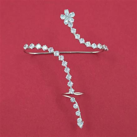 Indo Western Plam Cuffring with Rhodium Plating Gold Plating Mehndi Plating