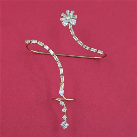 Indo Western Plam Cuffring with Rhodium Plating Gold Plating Mehndi Plating