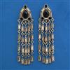 Indo Western Long Earring with Mehndi Plating