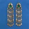 Indo Western Long Earring with Mehndi Plating