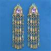 Indo Western Long Earring with Mehndi Plating